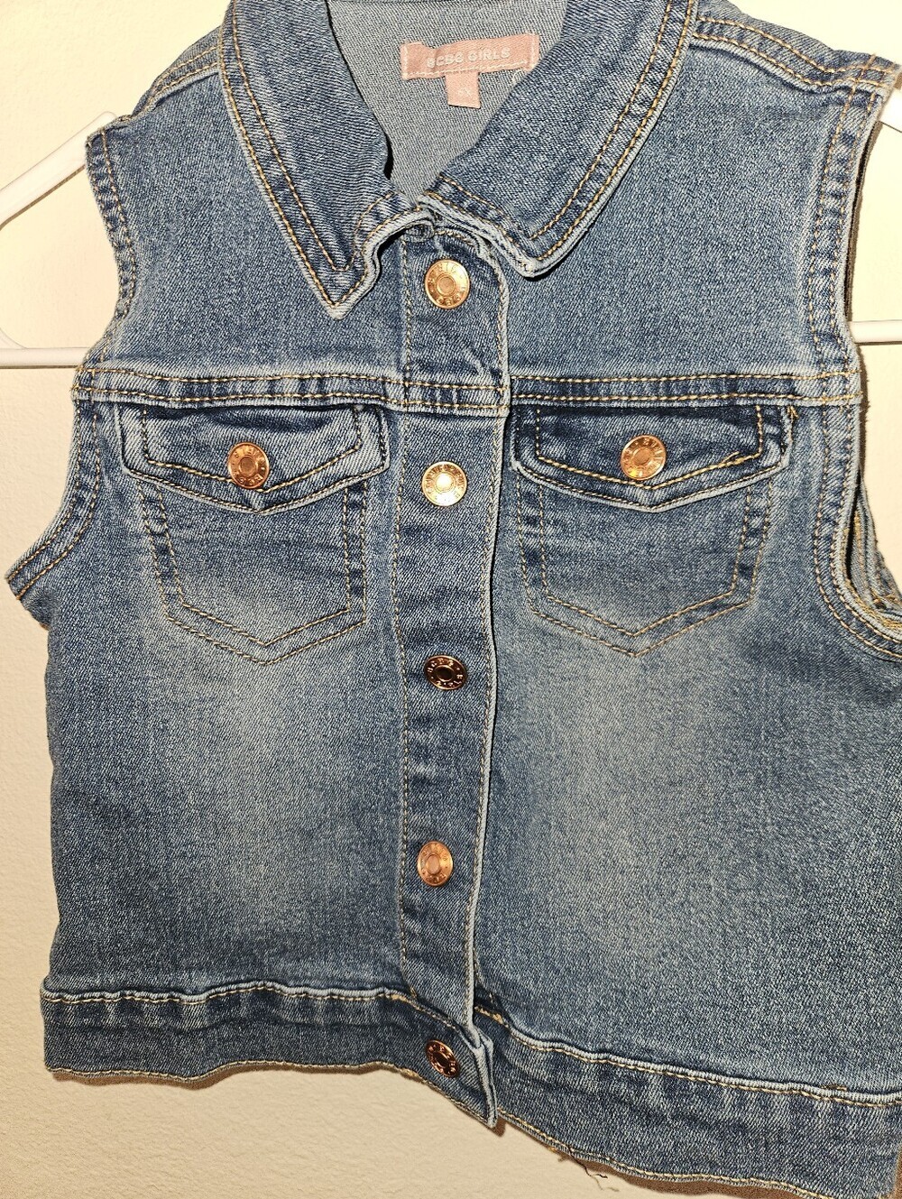 BCBG Girls Girls Jean Vest Size 6x - Picture 5 of 13